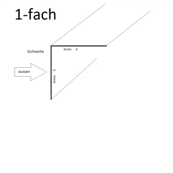 Winkel Stahl verzinkt RAL 9007 Graualuminium 0,75mm