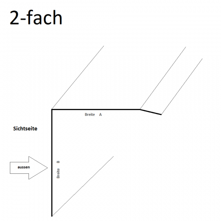 Winkel Stahl verzinkt RAL 9007 Graualuminium 0,75mm