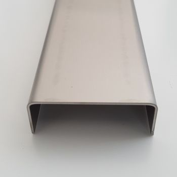 Edelstahl U-Profil 1,5 mm V2A blank