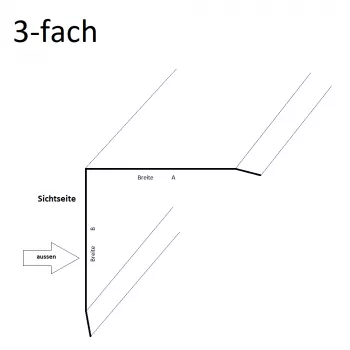 Winkel Stahl verzinkt RAL 9007 Graualuminium 0,75mm