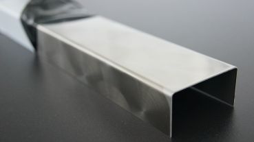 Edelstahl U-Profil  0,80 mm V2A D50 marmoriert
