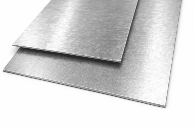 Edelstahlblech V2A 0,8mm K240 geschliffen