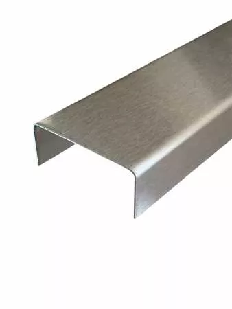 Edelstahl U-Profil 0,8 mm K240 geschliffen