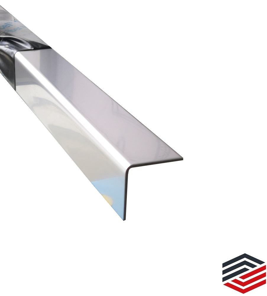 Edelstahl 1 mm V2A gebürstet K240 WINKEL Blech Kantblech Kantenschutz Eckschutz