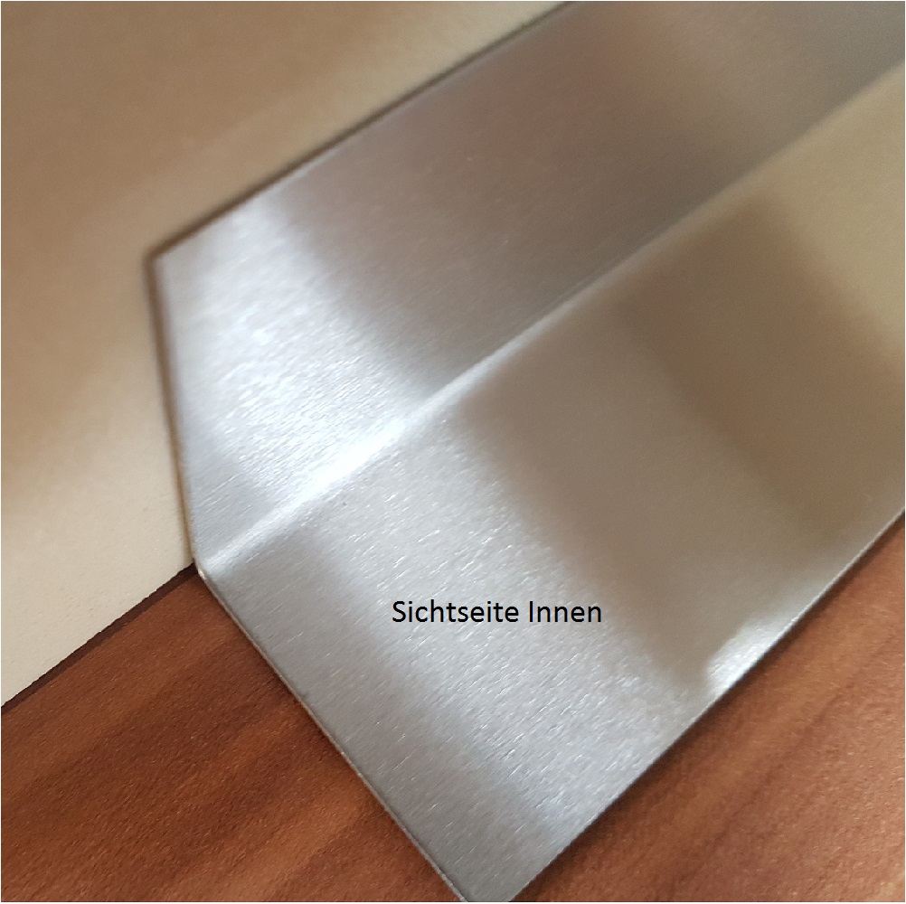 Edelstahl Eckenschutz 2000mm 70x40 mm K240 geschliffen V2A 0,8mm stark L-Eckleiste Winkeleck,kreativ bauen 200cm Eckschutzschiene dekorative Winkelleiste Schenkel 7x4 cm