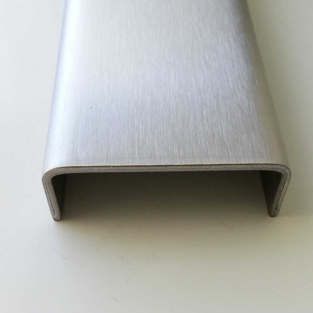 profilemetall.de Edelstahl UProfil V2A K240 geschliffen 1,5 mm