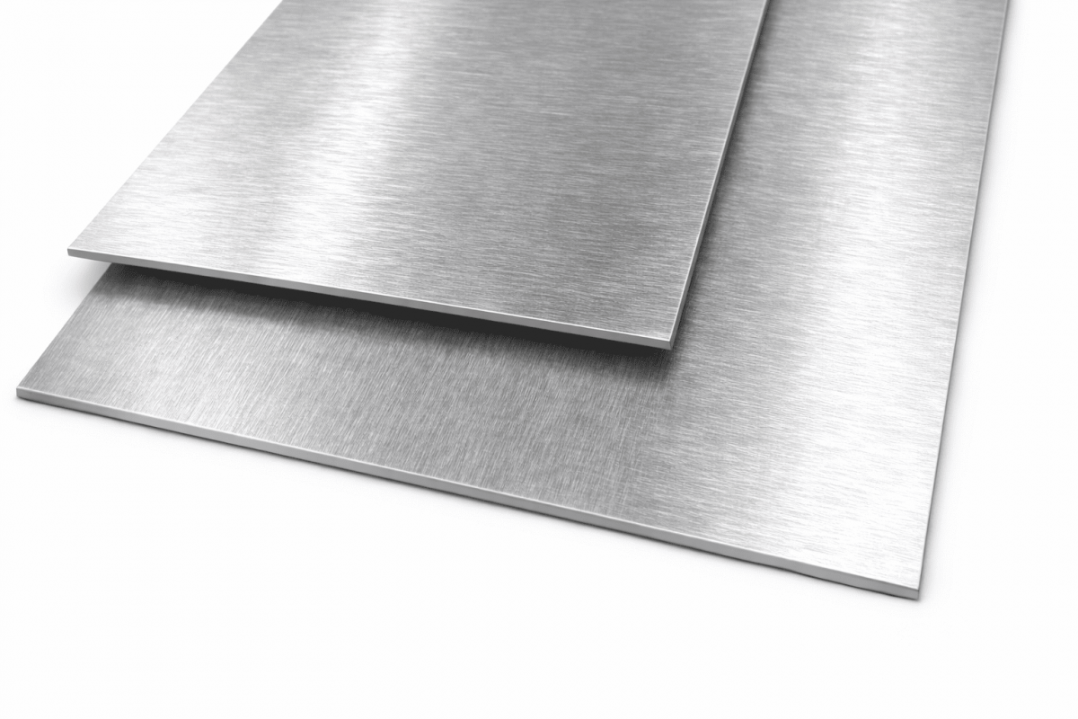 Edelstahlblech V2A 0,8mm K240 geschliffen