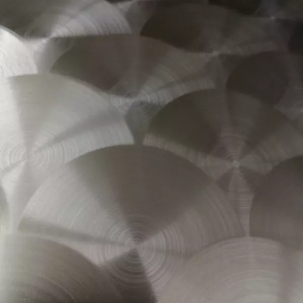 Edelstahl Arbeitsplatten-Abdeckung D50 Rundschliff – 0,8 mm | Exklusive Optik nach Maß