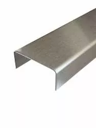 Edelstahl U-Profil 0,8 mm K240 geschliffen