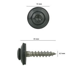 Spenglerschrauben Anthrazit RAL 7016 mit Dichtscheibe – Edelstahl A2